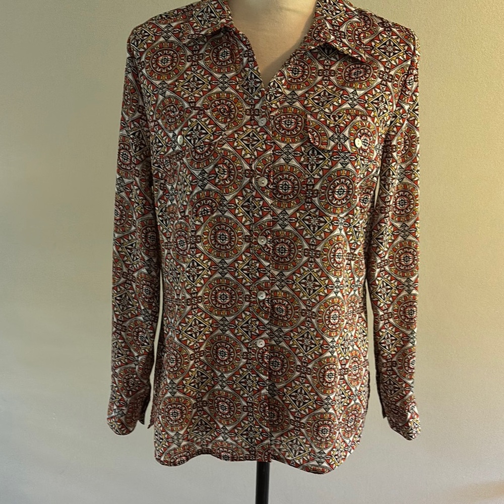 Notations Multicolor Geometric Blouse